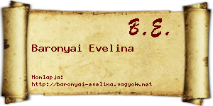 Baronyai Evelina névjegykártya